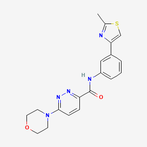 molecular formula C19H19N5O2S B2621826 N-(3-(2-methylthiazol-4-yl)phenyl)-6-morpholinopyridazine-3-carboxamide CAS No. 1396785-94-6