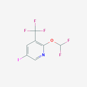 molecular formula C7H3F5INO B2621828 2-(Difluoromethoxy)-5-iodo-3-(trifluoromethyl)pyridine CAS No. 1803729-60-3