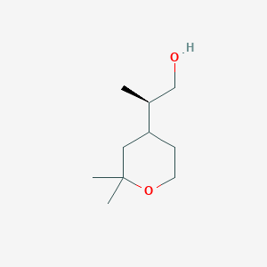 molecular formula C10H20O2 B2621829 (2R)-2-(2,2-Dimethyloxan-4-yl)propan-1-ol CAS No. 2248219-95-4