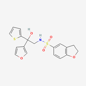 N-[2-(furan-3-yl)-2-hydroxy-2-(thiophen-2-yl)ethyl]-2,3-dihydro-1-benzofuran-5-sulfonamide