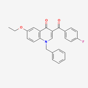 molecular formula C25H20FNO3 B2621835 1-benzyl-6-ethoxy-3-(4-fluorobenzoyl)-1,4-dihydroquinolin-4-one CAS No. 866350-33-6