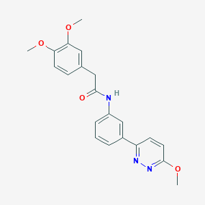 molecular formula C21H21N3O4 B2621836 2-(3,4-dimethoxyphenyl)-N-(3-(6-methoxypyridazin-3-yl)phenyl)acetamide CAS No. 899986-19-7