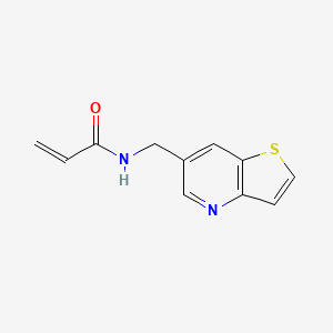 molecular formula C11H10N2OS B2621838 N-(Thieno[3,2-b]pyridin-6-ylmethyl)acrylamide CAS No. 2411235-48-6