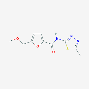 molecular formula C10H11N3O3S B2621844 5-(methoxymethyl)-N-(5-methyl-1,3,4-thiadiazol-2-yl)furan-2-carboxamide CAS No. 881933-24-0