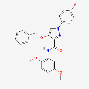 4-(benzyloxy)-N-(2,5-dimethoxyphenyl)-1-(4-fluorophenyl)-1H-pyrazole-3-carboxamide