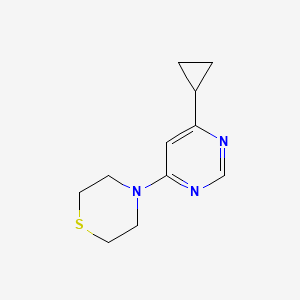 molecular formula C11H15N3S B2621849 4-(6-Cyclopropylpyrimidin-4-yl)thiomorpholine CAS No. 2034295-82-2