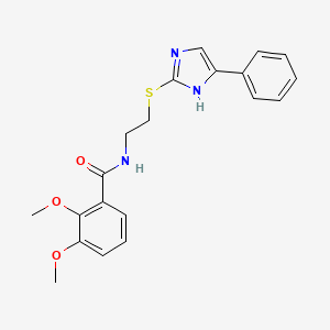 2,3-dimethoxy-N-(2-((5-phenyl-1H-imidazol-2-yl)thio)ethyl)benzamide