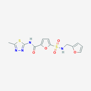 5-(N-(furan-2-ylmethyl)sulfamoyl)-N-(5-methyl-1,3,4-thiadiazol-2-yl)furan-2-carboxamide