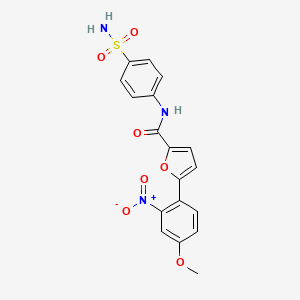 molecular formula C18H15N3O7S B2621861 5-(4-methoxy-2-nitrophenyl)-N-(4-sulfamoylphenyl)furan-2-carboxamide CAS No. 887348-49-4