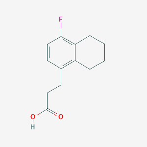 molecular formula C13H15FO2 B2621863 3-(4-Fluoro-5,6,7,8-tetrahydronaphthalen-1-yl)propanoic acid CAS No. 2089277-27-8