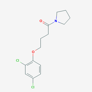 molecular formula C14H17Cl2NO2 B262187 2,4-Dichlorophenyl 4-oxo-4-(1-pyrrolidinyl)butyl ether 