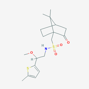 1-(7,7-dimethyl-2-oxobicyclo[2.2.1]heptan-1-yl)-N-(2-methoxy-2-(5-methylthiophen-2-yl)ethyl)methanesulfonamide
