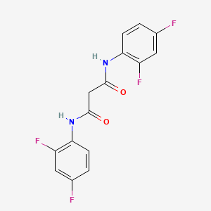 molecular formula C15H10F4N2O2 B2621880 N,N'-bis(2,4-difluorophenyl)propanediamide CAS No. 339096-50-3