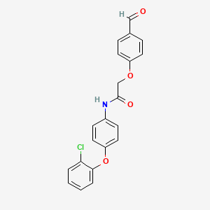 N-[4-(2-chlorophenoxy)phenyl]-2-(4-formylphenoxy)acetamide