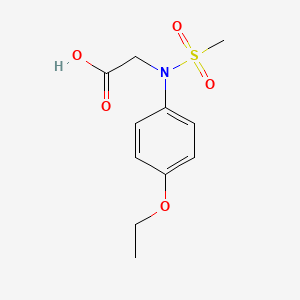 molecular formula C11H15NO5S B2621887 N-(4-Ethoxyphenyl)-N-(methylsulfonyl)glycine CAS No. 333357-41-8