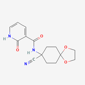 N-{8-cyano-1,4-dioxaspiro[4.5]decan-8-yl}-2-hydroxypyridine-3-carboxamide