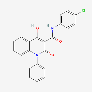 molecular formula C22H15ClN2O3 B2621891 N-(4-chlorophenyl)-4-hydroxy-2-oxo-1-phenyl-1,2-dihydroquinoline-3-carboxamide CAS No. 946330-89-8