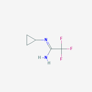 N-cyclopropyl-2,2,2-trifluoroethanimidamide