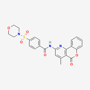 N-(4-methyl-5-oxochromeno[4,3-b]pyridin-2-yl)-4-morpholin-4-ylsulfonylbenzamide