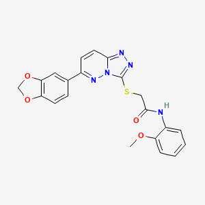 2-{[6-(2H-1,3-benzodioxol-5-yl)-[1,2,4]triazolo[4,3-b]pyridazin-3-yl]sulfanyl}-N-(2-methoxyphenyl)acetamide