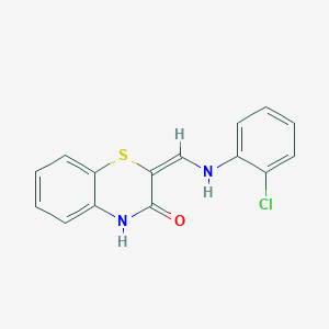 (2E)-2-{[(2-chlorophenyl)amino]methylidene}-3,4-dihydro-2H-1,4-benzothiazin-3-one