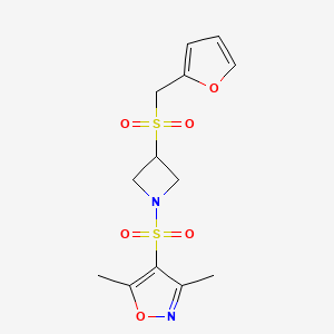 4-((3-((Furan-2-ylmethyl)sulfonyl)azetidin-1-yl)sulfonyl)-3,5-dimethylisoxazole
