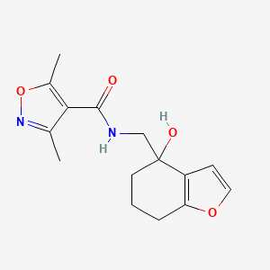 N-((4-hydroxy-4,5,6,7-tetrahydrobenzofuran-4-yl)methyl)-3,5-dimethylisoxazole-4-carboxamide