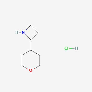 molecular formula C8H16ClNO B2621951 2-(Oxan-4-yl)azetidine hydrochloride CAS No. 2138073-30-8