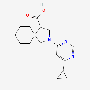 2-(6-Cyclopropylpyrimidin-4-yl)-2-azaspiro[4.5]decane-4-carboxylic acid