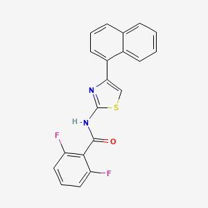 molecular formula C20H12F2N2OS B2621955 2,6-difluoro-N-(4-(naphthalen-1-yl)thiazol-2-yl)benzamide CAS No. 476277-25-5