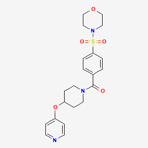 molecular formula C21H25N3O5S B2621959 (4-(Morpholinosulfonyl)phenyl)(4-(pyridin-4-yloxy)piperidin-1-yl)methanone CAS No. 2034328-95-3