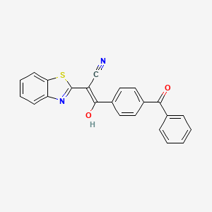 (E)-2-(benzo[d]thiazol-2(3H)-ylidene)-3-(4-benzoylphenyl)-3-oxopropanenitrile