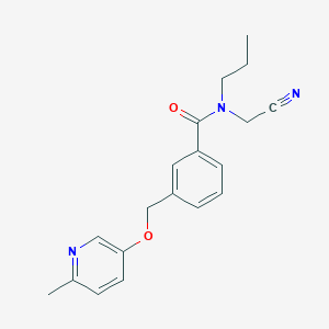 molecular formula C19H21N3O2 B2621964 N-(Cyanomethyl)-3-[(6-methylpyridin-3-yl)oxymethyl]-N-propylbenzamide CAS No. 1385345-74-3