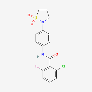 2-chloro-N-(4-(1,1-dioxidoisothiazolidin-2-yl)phenyl)-6-fluorobenzamide