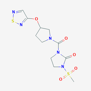 1-(3-((1,2,5-Thiadiazol-3-yl)oxy)pyrrolidine-1-carbonyl)-3-(methylsulfonyl)imidazolidin-2-one