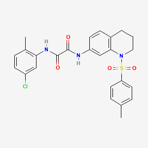 molecular formula C25H24ClN3O4S B2621976 N1-(5-chloro-2-methylphenyl)-N2-(1-tosyl-1,2,3,4-tetrahydroquinolin-7-yl)oxalamide CAS No. 898414-04-5