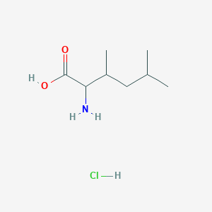 molecular formula C8H18ClNO2 B2621980 2-Amino-3,5-dimethylhexanoic acid hydrochloride CAS No. 2219370-81-5