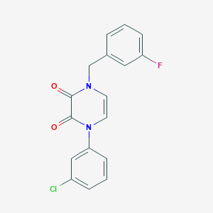 1-(3-chlorophenyl)-4-(3-fluorobenzyl)pyrazine-2,3(1H,4H)-dione
