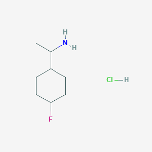 molecular formula C8H17ClFN B2621994 1-(4-Fluorocyclohexyl)ethan-1-amine hydrochloride CAS No. 1989672-16-3