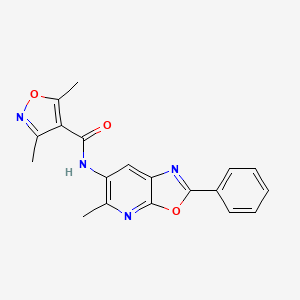 3,5-dimethyl-N-(5-methyl-2-phenyloxazolo[5,4-b]pyridin-6-yl)isoxazole-4-carboxamide