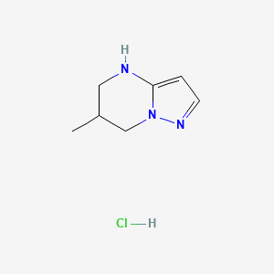 molecular formula C7H12ClN3 B2622003 6-methyl-4H,5H,6H,7H-pyrazolo[1,5-a]pyrimidine hydrochloride CAS No. 2089258-65-9