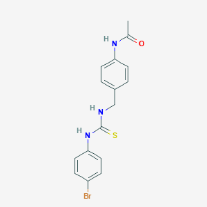 molecular formula C16H16BrN3OS B2622009 N-(4-((3-(4-bromophenyl)thioureido)methyl)phenyl)acetamide CAS No. 403830-56-8
