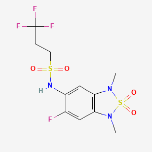 3,3,3-trifluoro-N-(6-fluoro-1,3-dimethyl-2,2-dioxido-1,3-dihydrobenzo[c][1,2,5]thiadiazol-5-yl)propane-1-sulfonamide