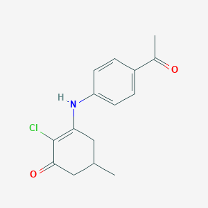 3-(4-Acetylanilino)-2-chloro-5-methyl-2-cyclohexen-1-one