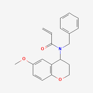 N-benzyl-N-(6-methoxy-3,4-dihydro-2H-1-benzopyran-4-yl)prop-2-enamide