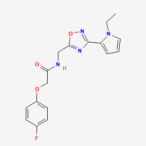 N-((3-(1-ethyl-1H-pyrrol-2-yl)-1,2,4-oxadiazol-5-yl)methyl)-2-(4-fluorophenoxy)acetamide
