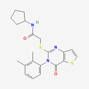 N-cyclopentyl-2-{[3-(2,3-dimethylphenyl)-4-oxo-3,4-dihydrothieno[3,2-d]pyrimidin-2-yl]sulfanyl}acetamide
