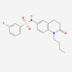 molecular formula C19H21FN2O3S B2622037 N-(1-butyl-2-oxo-1,2,3,4-tetrahydroquinolin-6-yl)-3-fluorobenzenesulfonamide CAS No. 946372-80-1