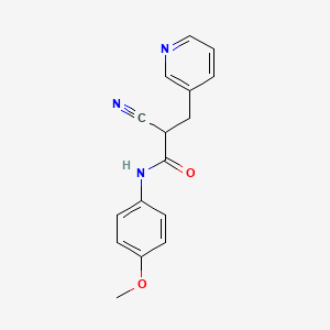 2-cyano-N-(4-methoxyphenyl)-3-pyridin-3-ylpropanamide