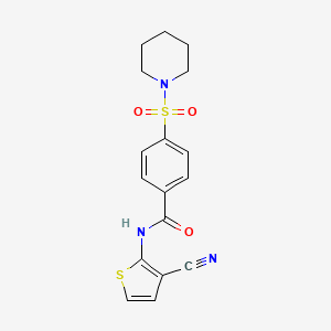 N-(3-cyanothiophen-2-yl)-4-piperidin-1-ylsulfonylbenzamide